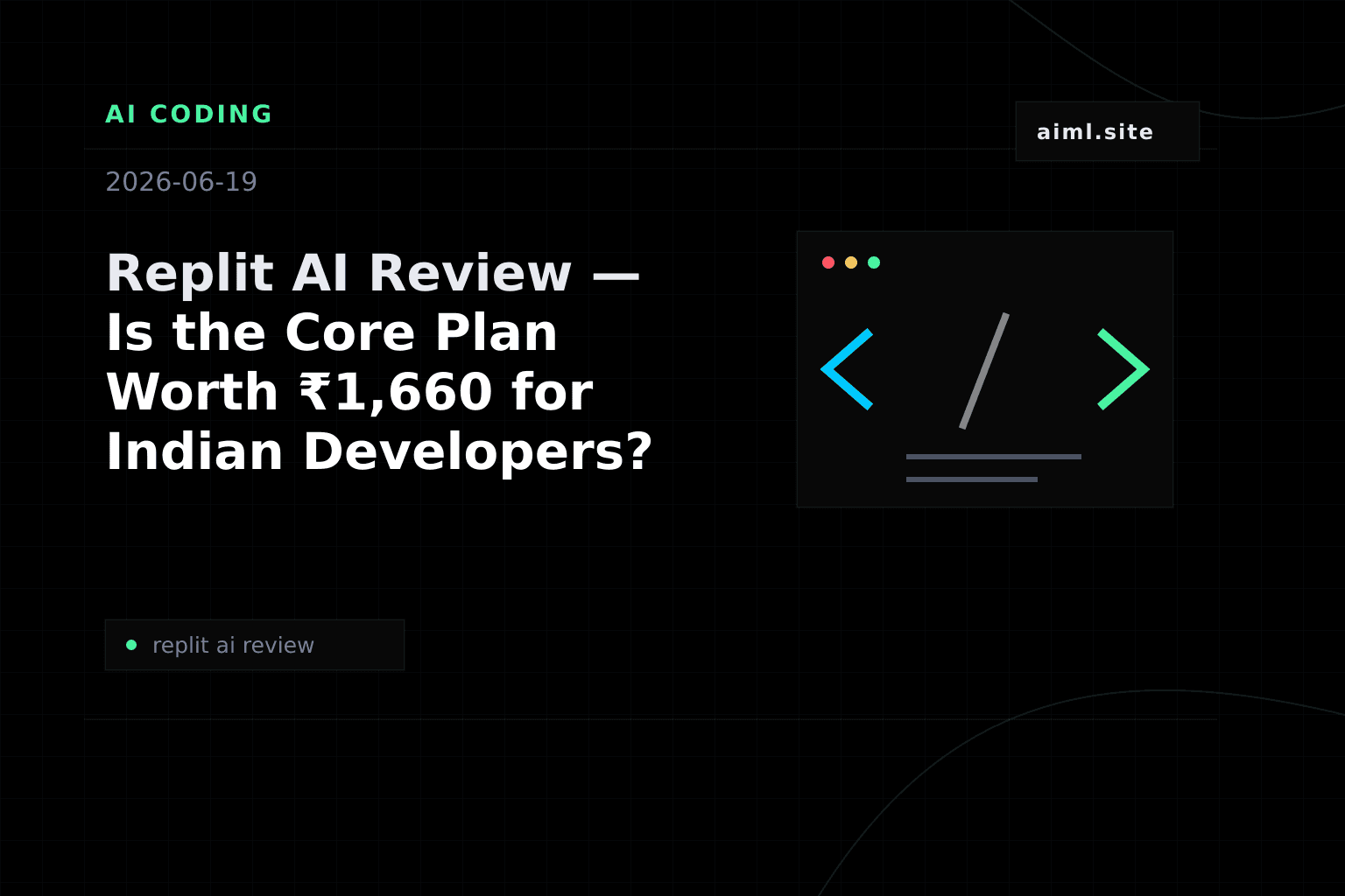Replit AI Review — Is the Core Plan Worth ₹1,660 for Indian Developers?